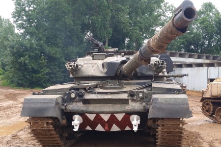 The car crushing Chieftain MBT at Drive A Tank in Minnesota. (RCL)