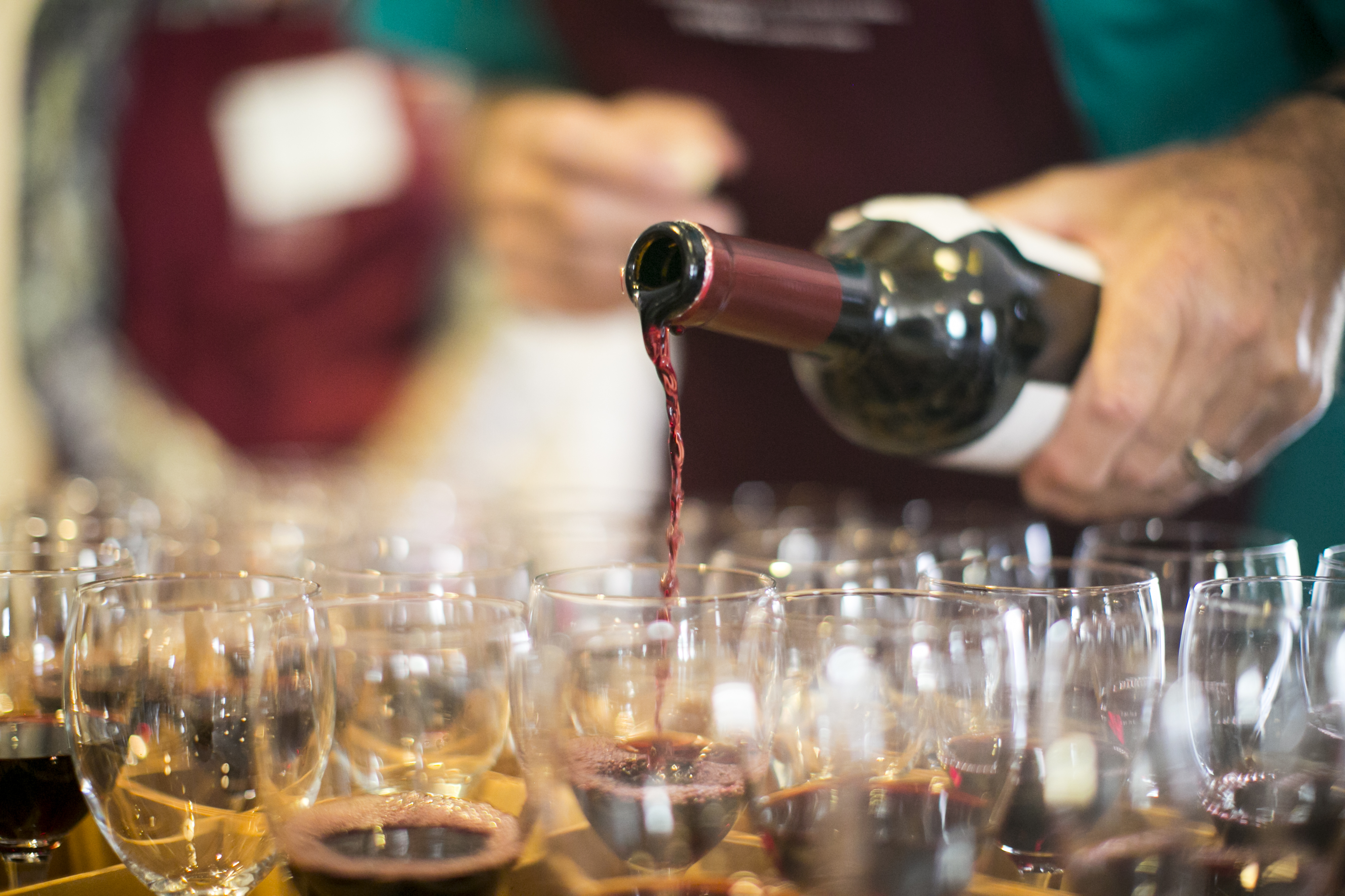 Wine is poured at the New York World Wine & Spirits Competition. (Nikki Ritcher Photography, Nikki Ritcher)