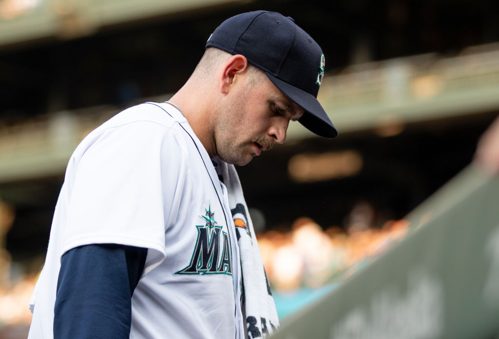 SEATTLE, WA - JULY 30:  James Paxton #65 of the Seattle Mariners walks down the dugout stairs before the game against the Houston Astros at Safeco Field on July 30, 2018 in Seattle, Washington. The Seattle Mariners beat the Houston Astros 2-0.  (Photo by Lindsey Wasson/Getty Images)