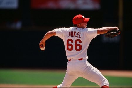 USA - APRIL 26: Rick Ankiel of the St. Louis Cardinals pitches during a game against the Montreal Expos on April 26, 2001. (Photo by Sporting News via Getty Images)