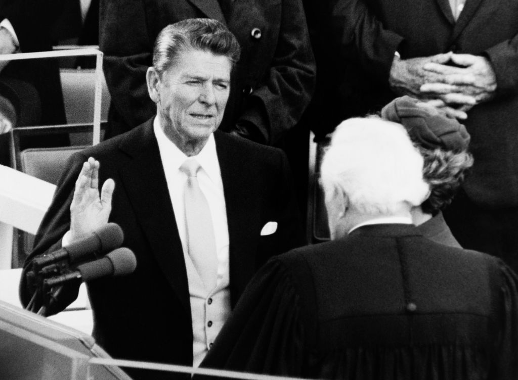 Ronald Reagan's inauguration in 1981. (CQ Roll Call via Getty Images)