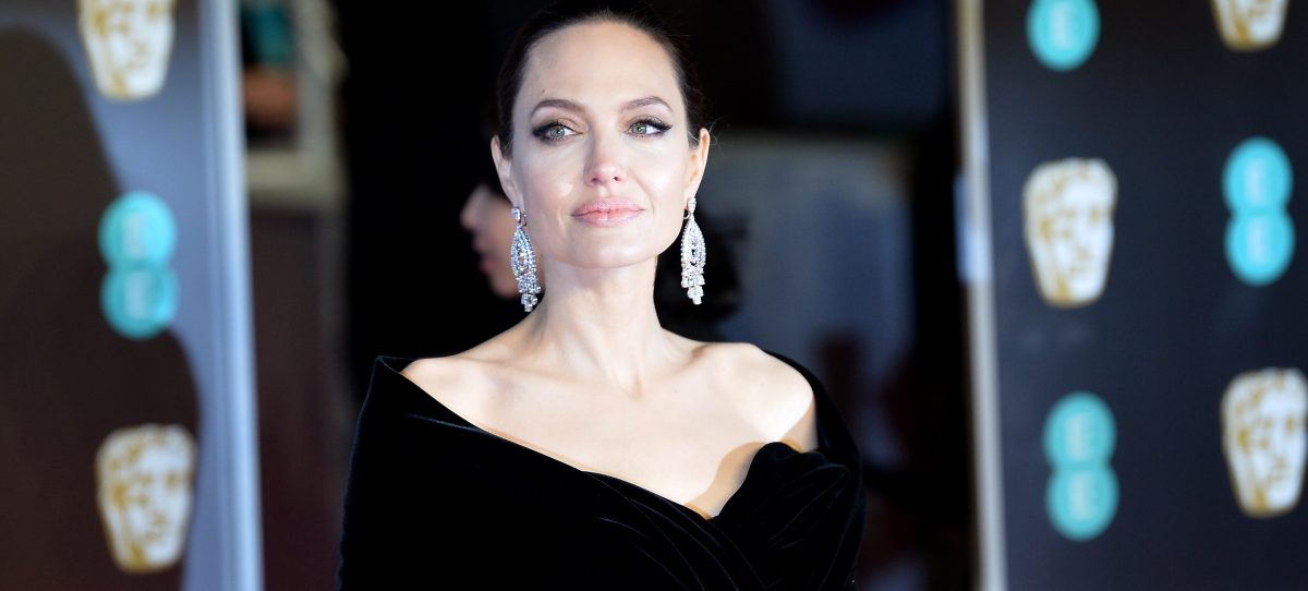 Angelina Jolie attends the EE British Academy Film Awards (BAFTA) held at Royal Albert Hall on February 18, 2018 in London, England.  (Photo by Jeff Spicer/Jeff Spicer/Getty Images)