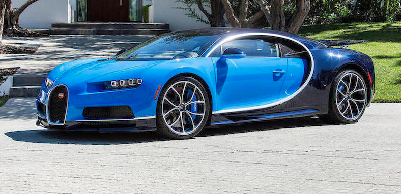The 2018 Bugatti Chiron that Bonhams is selling at the Quail Lodge Auction starting August 24. (Bonhams) 