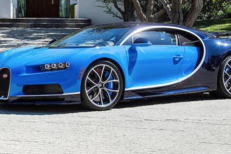 The 2018 Bugatti Chiron that Bonhams is selling at the Quail Lodge Auction starting August 24. (Bonhams) 