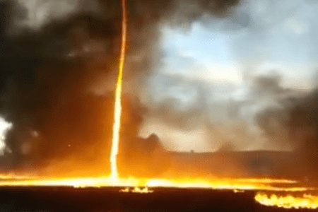 A fire tornado
