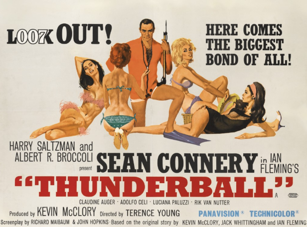 The British "Thunderball" poster from 1965 by Robert E. McGinnis (Sotheby's)  