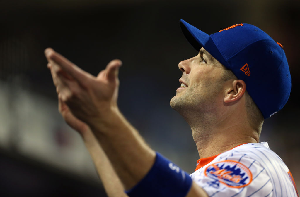 NEW YORK, NY - SEPTEMBER 27: David Wright #5 of the New York Mets in the dugout during a game against the Atlanta Braves at Citi Field on September 27, 2018. (Photo by Rich Schultz/Getty Images)