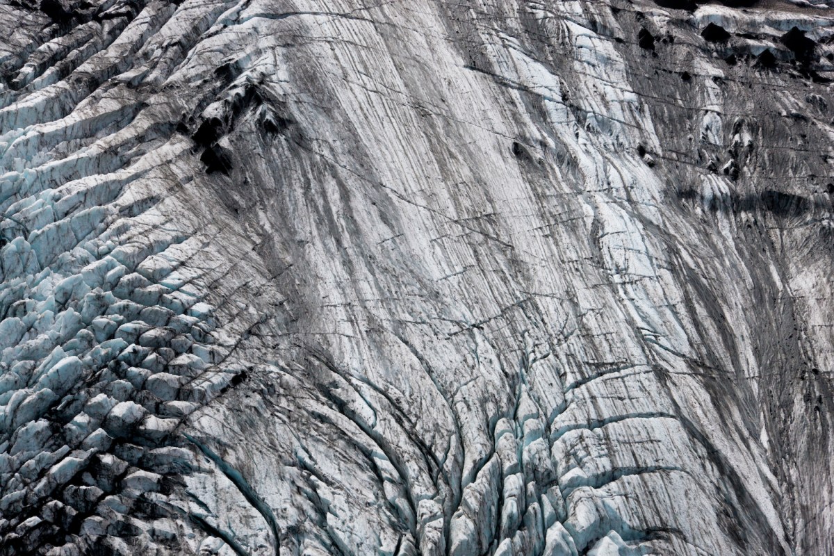Aerial view of landscape with glacier and volcanic ash. The asteroid Ceres is now believed to be covered in ice volcanoes. (Mint Images / Getty Images)