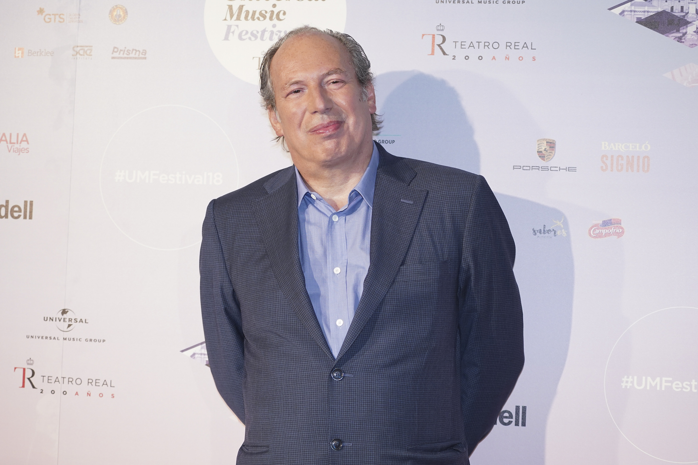 Composer Hans Zimmer attends a press conference at Royal Theatre on July 3, 2018 in Madrid, Spain. (Photo by Oscar Gonzalez/NurPhoto via Getty Images)
