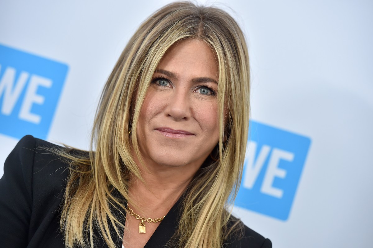 Actress Jennifer Aniston attends WE Day California at The Forum on April 19, 2018 in Inglewood, California.  (Photo by Axelle/Bauer-Griffin/FilmMagic)