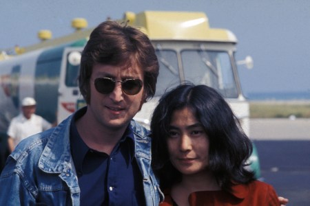 John Lennon and Yoko Ono, circa 1970. (Photo by BREUER/Gamma-Rapho via Getty Images)
