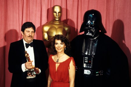 THE 50TH ANNUAL ACADEMY AWARDS - Show Coverage - Shoot Date: April 3, 1978. (Photo by ABC Photo Archives/ABC via Getty Images)
JOHN MOLLO;NATALIE WOOD;DARTH VADER