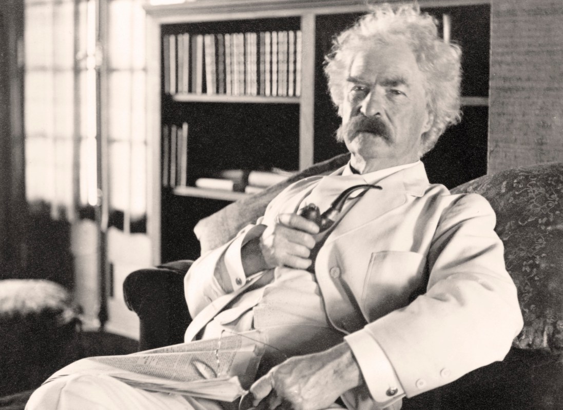 Samuel Langhorne Clemens 1835 to 1910 known by pen name Mark Twain American humorist, satirist, writer, and lecturer From photograph taken in his old age (Photo by Universal History Archive/Getty Images)
