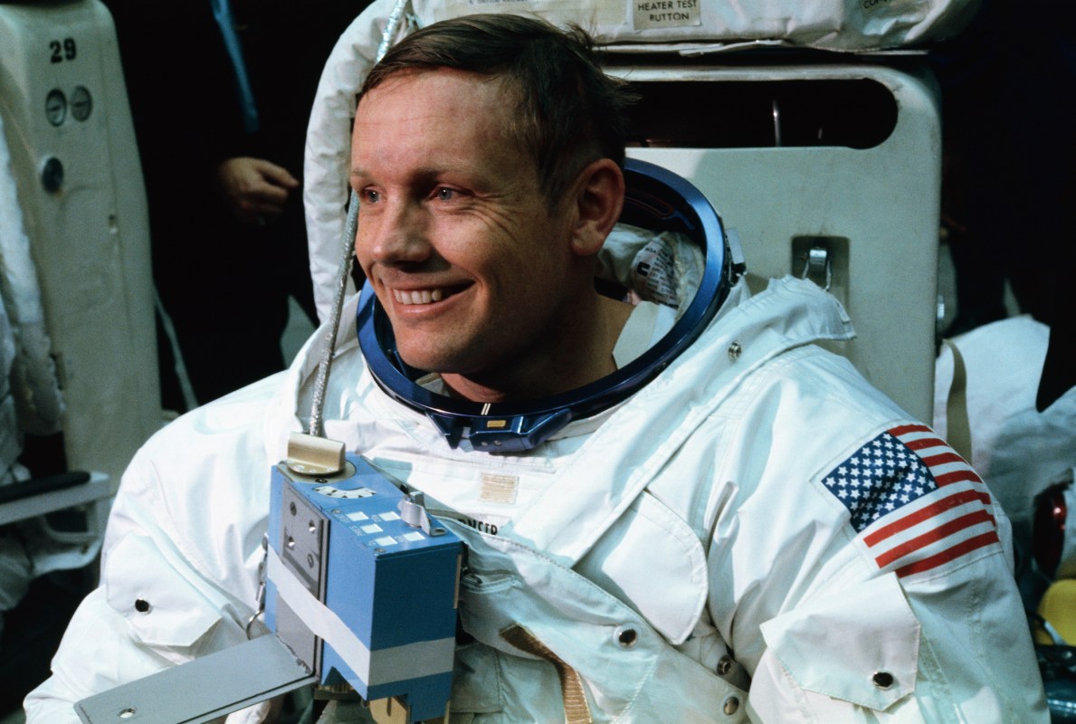 Astronaut Neil A. Armstrong, in training for the Apollo 11 lunar landing mission. Armstrong's spacesuit will return to public display for the 50th anniversary next year. (Photo by Bettmann/Contributor/Getty Images)