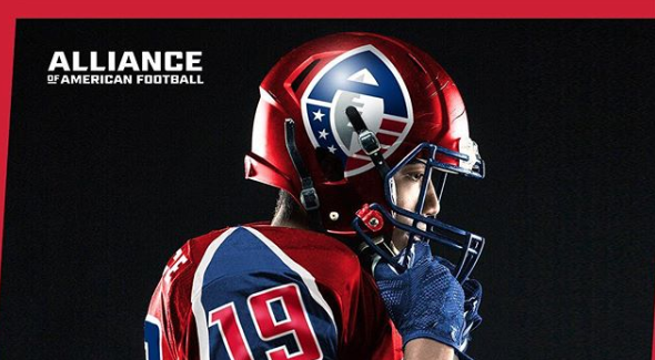 An Alliance of American Football helmet. (AAF Instagram)