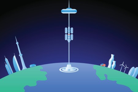 space elevator, image illustration