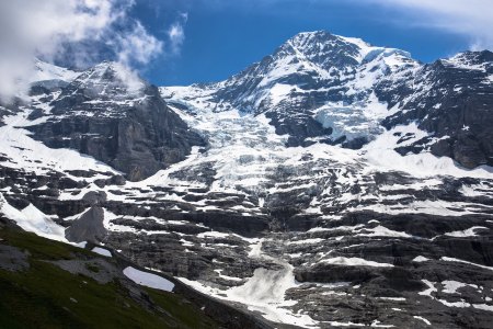 Eiger Glacier, Eigergletscher, between Monch (Monk) and Eiger mountains in the Swiss Alps, Bernese Oberland, Switzerland. A 1940s US airplanes was recently unfrozen  (Photo by Tim Graham/Getty Images)