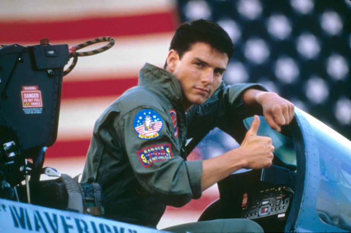 Tom Cruise on the set of Top Gun, directed by Tony Scott. Photos from the set of the upcoming sequel "Top Gun: Maverick" were recently posted to Instagram. (Photo by Paramount Pictures/Sunset Boulevard/Corbis via Getty Images)