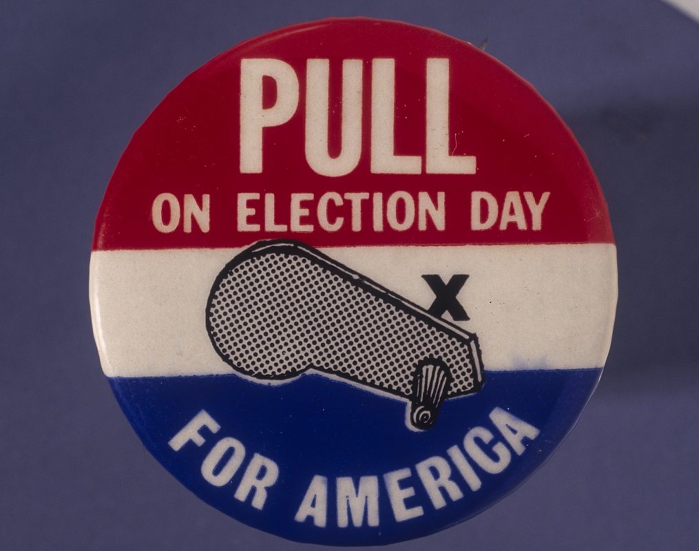 Badge honoring Election Day. (Fotosearch/Getty Images)