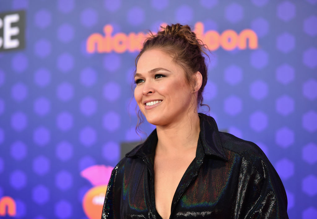 SANTA MONICA, CA - JULY 19:  Wrestler Ronda Rousey attends the Nickelodeon Kids' Choice Sports 2018 at Barker Hangar on July 19, 2018 in Santa Monica, California.  (Photo by Alberto E. Rodriguez/Getty Images For Nickelodeon)