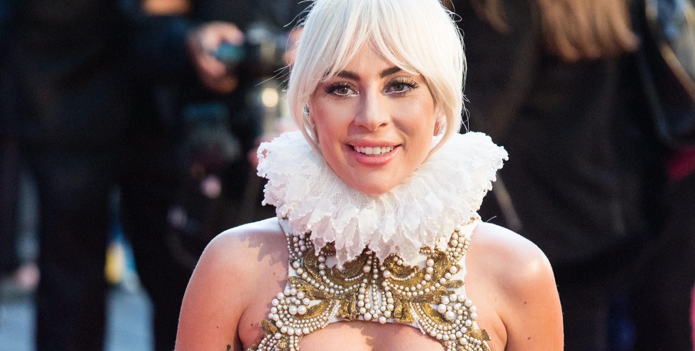 Lady Gaga attends the UK premiere of 'A Star Is Born' held at Vue West End on September 27, 2018 in London, England. (Photo by Samir Hussein/WireImage)