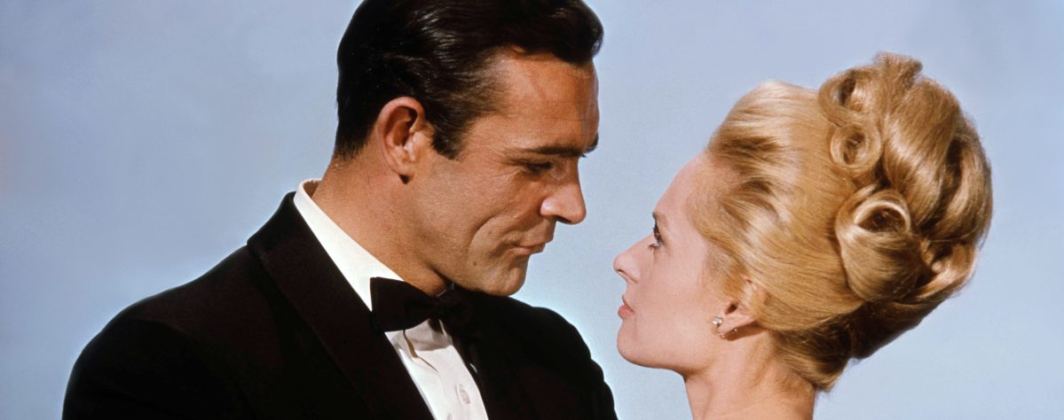 Sean Connery and Tippi Hedren on the set of Marnie, based on the novel by Winston Graham and directed and produced by British Alfred Hitchcock. (Photo by Universal Pictures/Sunset Boulevard/Corbis via Getty Images)