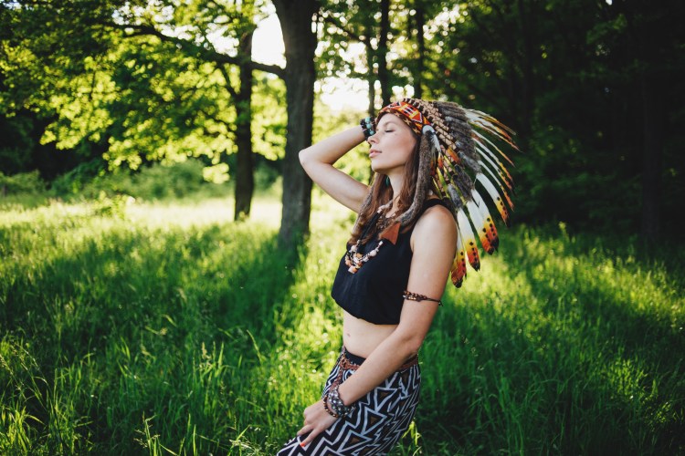 A woman dressed up as a Native American (Getty)