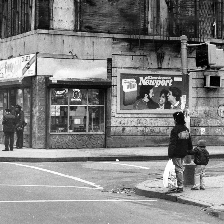 Avenue B and E. 2nd St. in the East Village.  (Photo by Mel Finkelstein/NY Daily News Archive via Getty Images)