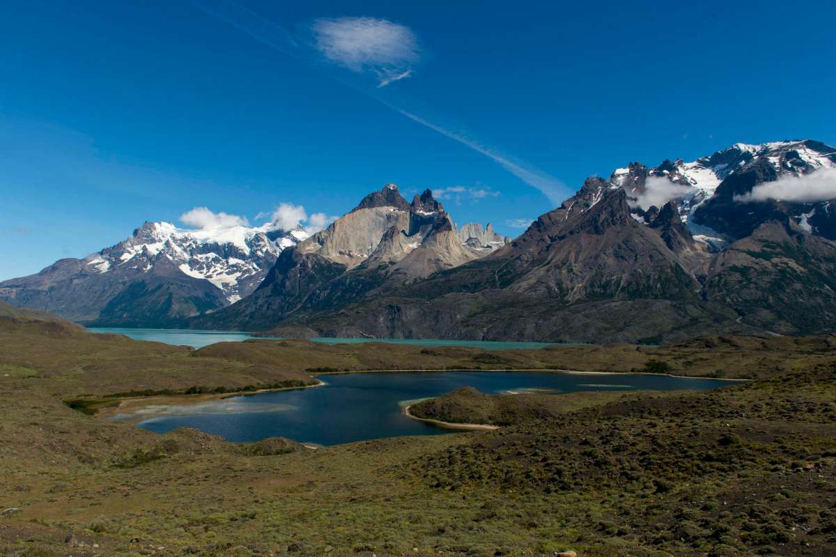 View of the mountains in Torres del Paine National Park in southern Chile. The Chilean government recently announced the creation of the Route of Parks. (Photo by Wolfgang Kaehler/LightRocket via Getty Images)