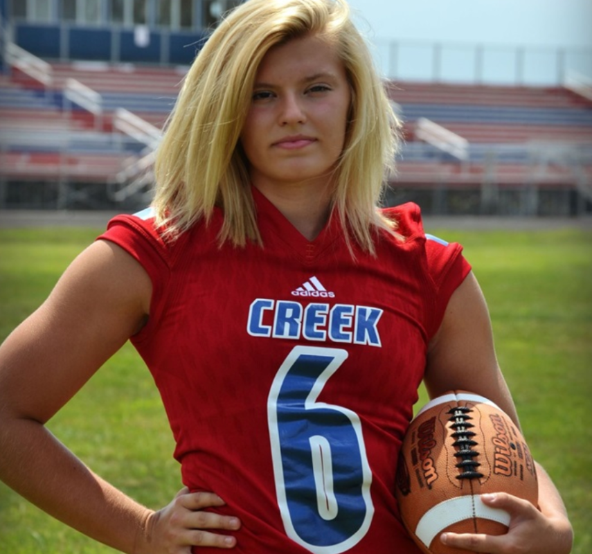 Hope Nelson in her uniform from Indian Creek High School. (Indian Creek Football/HUDL)