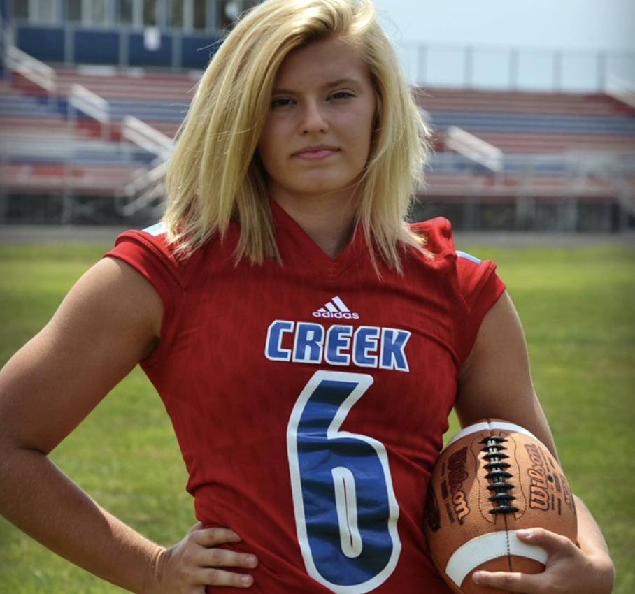 Hope Nelson in her uniform from Indian Creek High School. (Indian Creek Football/HUDL)