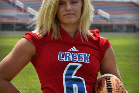Hope Nelson in her uniform from Indian Creek High School. (Indian Creek Football/HUDL)