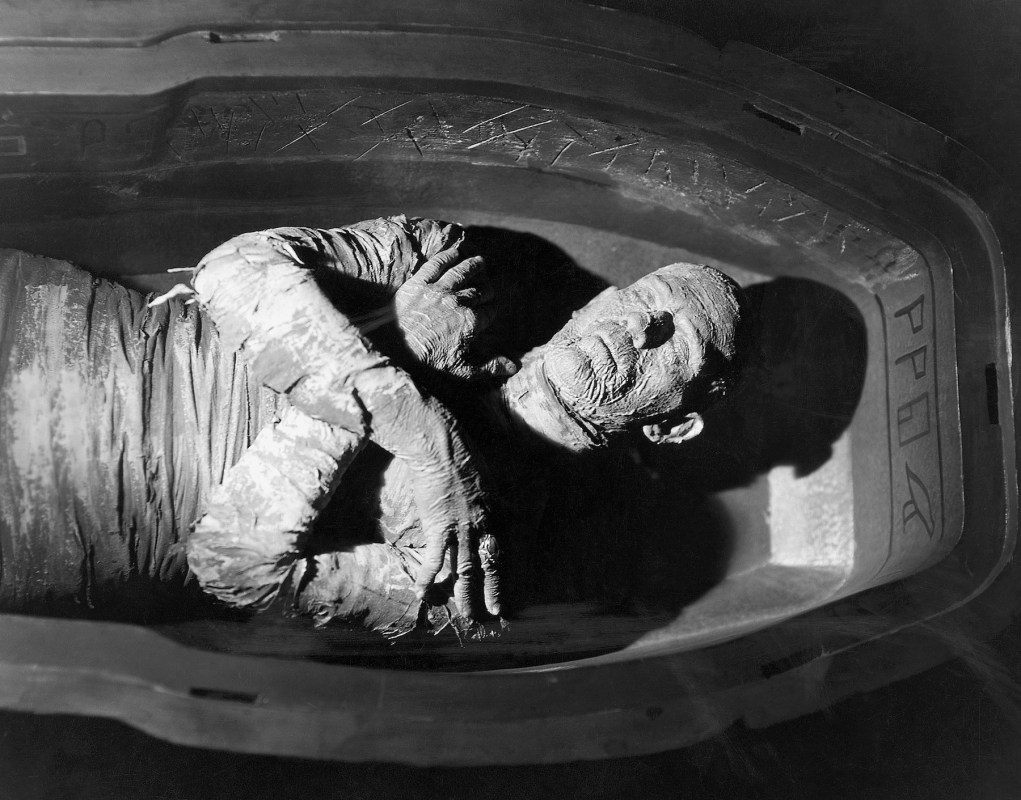 Boris Karloff in the 1932 motion picture The Mummy. A poster from "The Mummy" may fetch more than $1 million at auction this month. Photo by Bettmann / Contributor / Getty Images