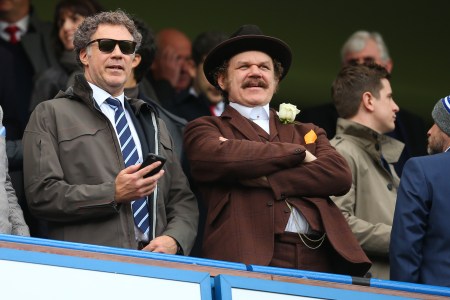 Will Ferrell and John C Reilly during the Premier League match between Chelsea and Arsenal at Stamford Bridge on February 4, 2017 in London, England. The trailer for Ferrell and Reilly's next movie "Holmes and Watson" was recently released. (Photo by Catherine Ivill - AMA/Getty Images)
