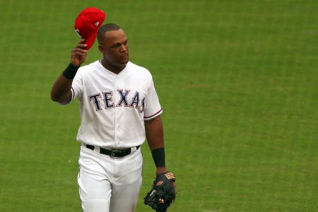 ARLINGTON, TX - SEPTEMBER 23:  Adrian Beltre #29 of the Texas Rangers tips his cap as he leaves the game before the start of the fifth inning against the Seattle Mariners in his last home game of the season at Globe Life Park in Arlington on September 23, 2018 in Arlington, Texas.  (Photo by Richard Rodriguez/Getty Images)
