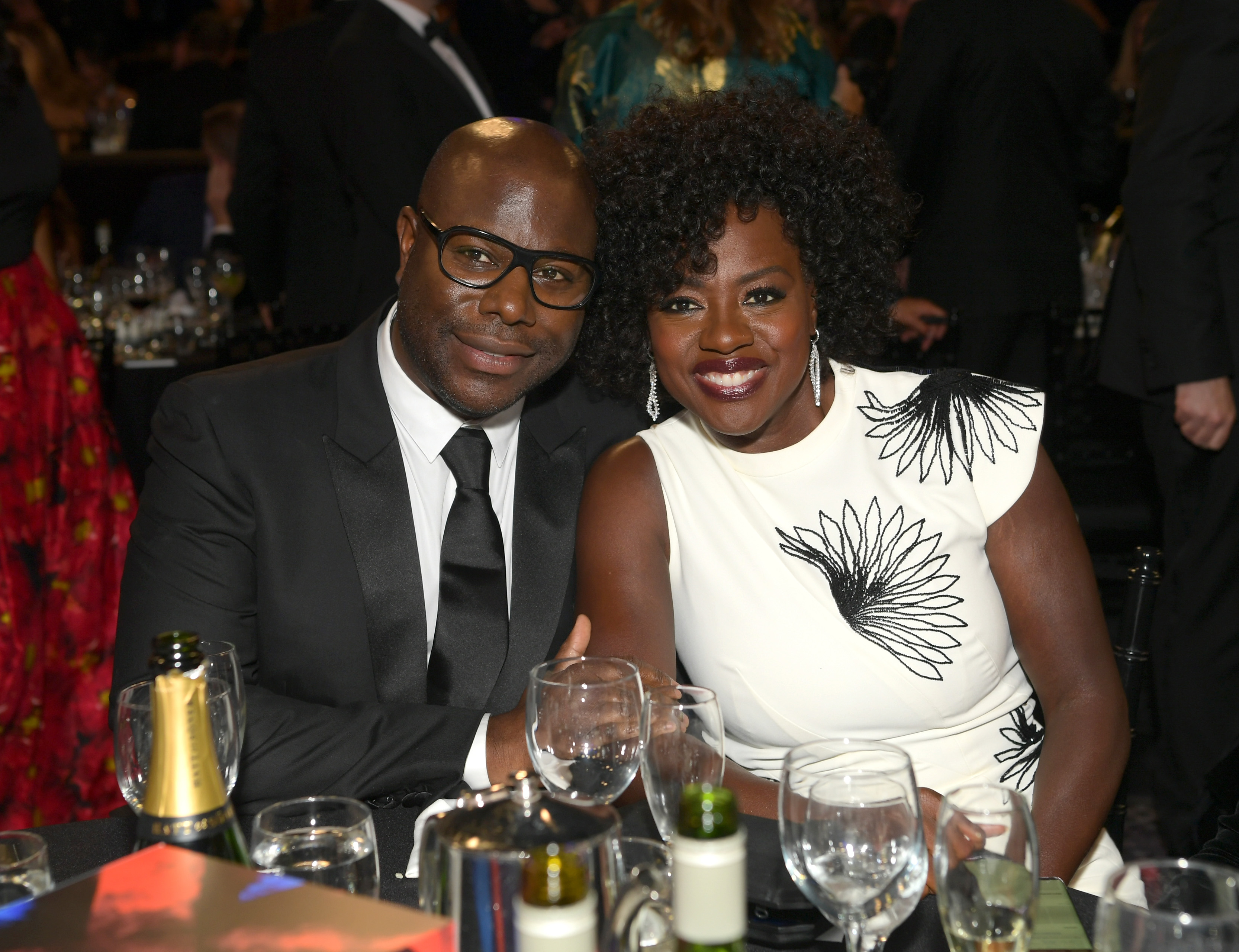 BEVERLY HILLS, CA - OCTOBER 26: Steve McQueen (L) and Viola Davis (R) attend the 2018 British Academy Britannia Awards presented by Jaguar Land Rover and American Airlines at The Beverly Hilton Hotel on October 26, 2018 in Beverly Hills, California. (Photo by Emma McIntyre/BAFTA LA/Getty Images for BAFTA LA)