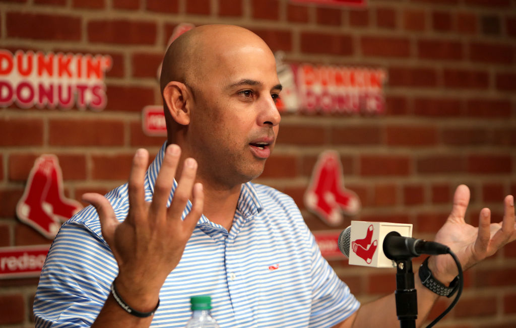 BOSTON - NOVEMBER 1: Boston Red Sox manager Alex Cora speaks during a media availability at Fenway Park in Boston on Nov. 1, 2018. (Photo by Barry Chin/The Boston Globe via Getty Images)