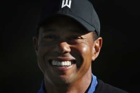 LAS VEGAS, NV - NOVEMBER 24:  Tiger Woods looks on during the Pro-Am Tournament for The Match: Tiger vs Phil at Shadow Creek Golf Course on November 24, 2018 in Las Vegas, Nevada.  (Photo by Christian Petersen/Getty Images for The Match)