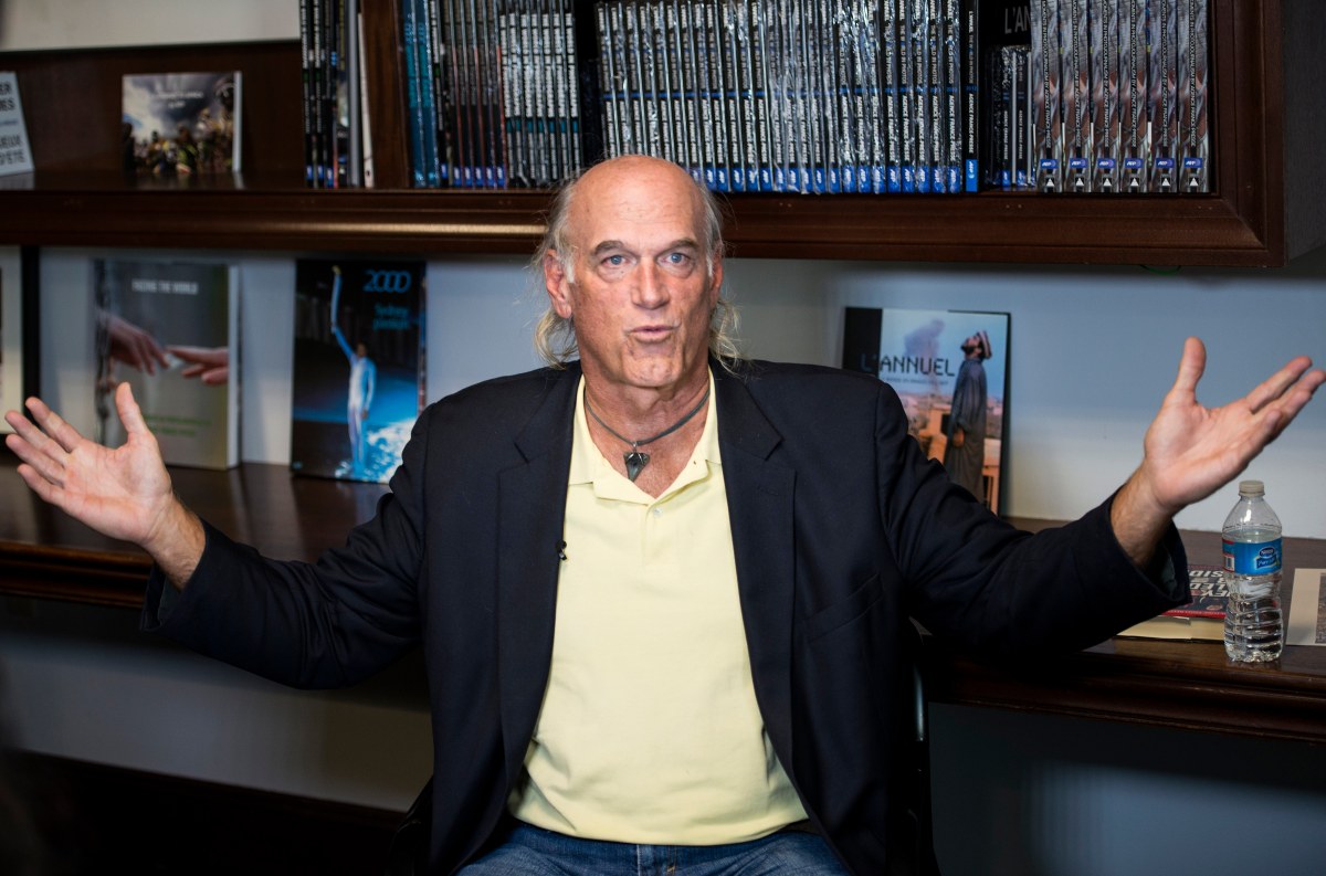 Former pro wrestler Jesse Ventura speaking about his book "They Killed Our President" October 4, 2013 in Washington, DC.  (BRENDAN SMIALOWSKI/AFP/Getty Images)