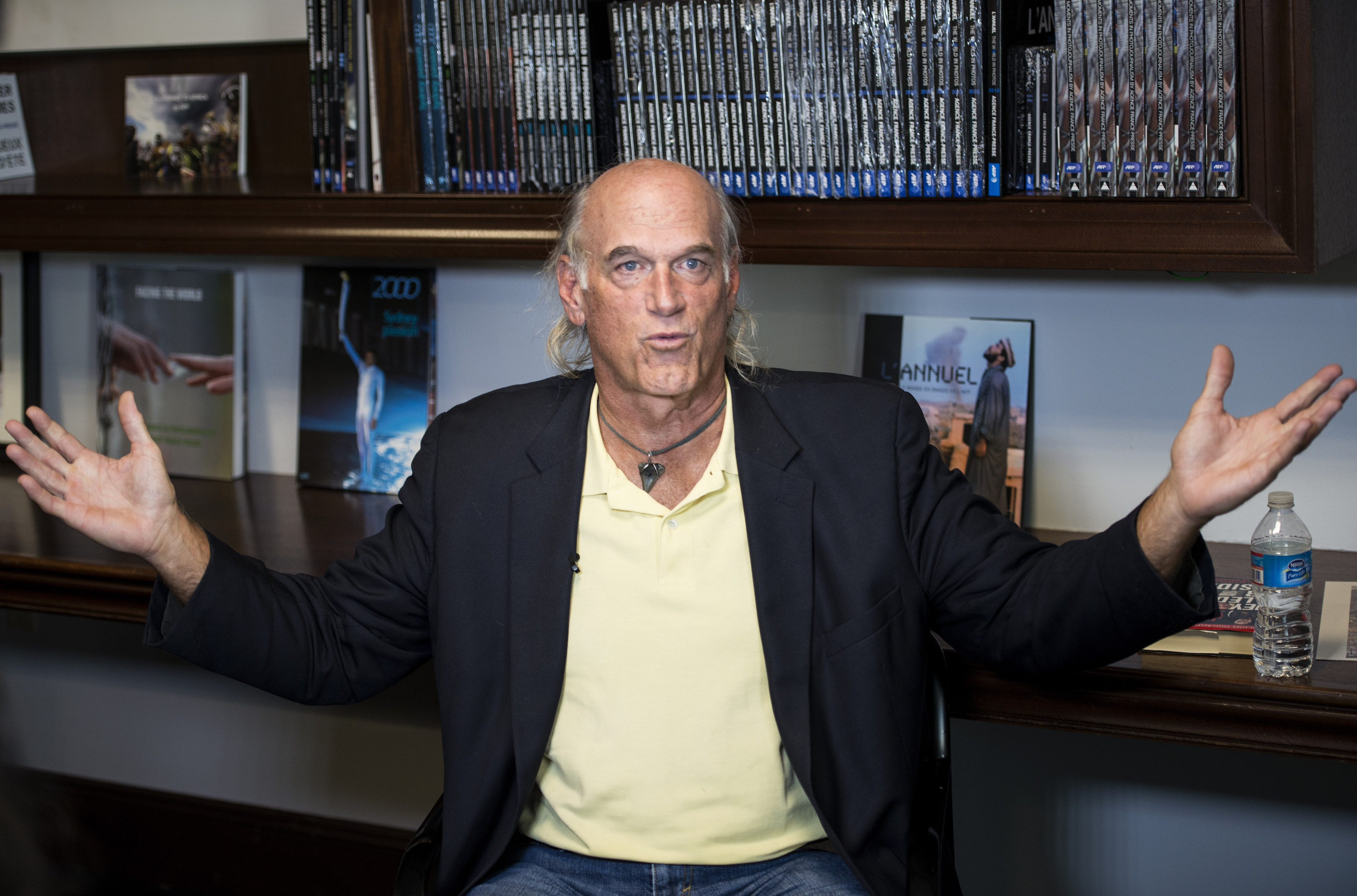 Former pro wrestler Jesse Ventura speaking about his book "They Killed Our President" October 4, 2013 in Washington, DC.  (BRENDAN SMIALOWSKI/AFP/Getty Images)