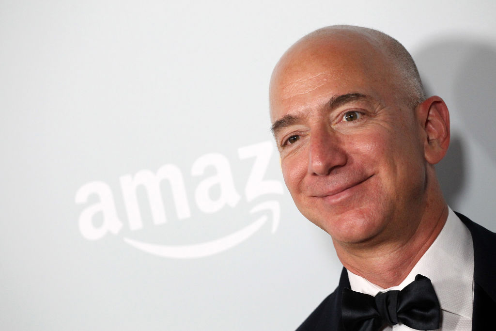 CEO of Amazon.com, Inc. Jeff Bezos attends the Amazon Emmy Award afterparty at Sunset Tower, in West Hollywood, California, on September 18, 2016. / AFP PHOTO / TOMMASO BODDI        (Photo credit should read TOMMASO BODDI/AFP/Getty Images)