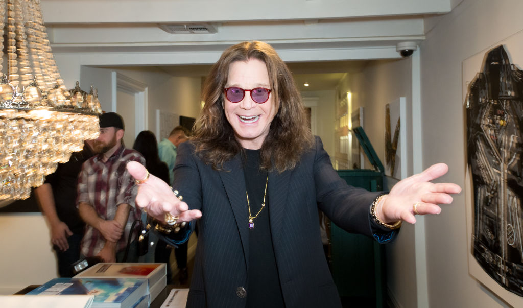 LOS ANGELES, CA - SEPTEMBER 28: (EXCLUSIVE COVERAGE) (EXCLUSIVE COVERAGE)  Singer Ozzy Osbourne attends the Billy Morrison - Aude Somnia Solo Exhibition at Elisabeth Weinstock on September 28, 2017 in Los Angeles, California.  (Photo by Greg Doherty/Getty Images)