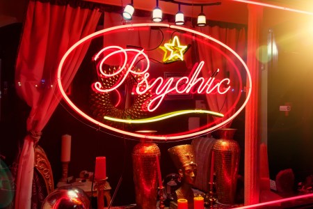 Store window of a psychic parlor in the East Village, Manhattan, New York City (Getty)