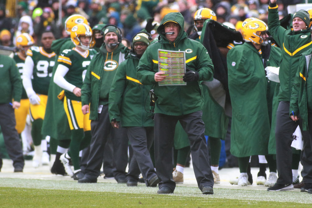 Green Bay Packers head coach Mike McCarthy was fired following a game between the Green Bay Packers and the Arizona Cardinals at Lambeau Field on December 2, 2108 in Green Bay, WI. (Photo by Larry Radloff/Icon Sportswire via Getty Images)
