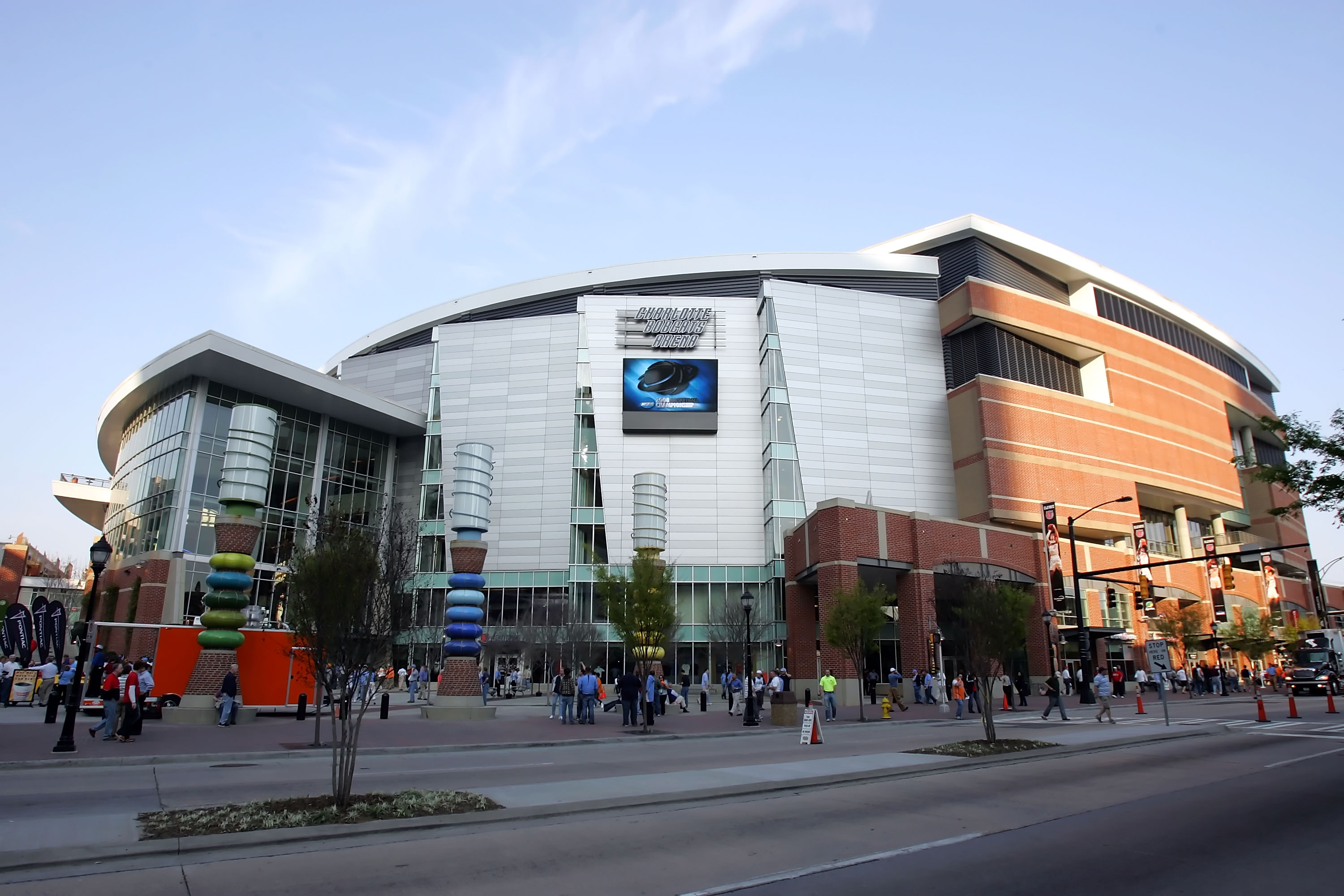 CHARLOTTE, NC - MARCH 27:  A general view of the outside of Bobcats Arena before the start of the 2008 NCAA Men's East Regional Semifinal games on March 27, 2008 in Charlotte, North Carolina.  (Photo by Streeter Lecka/Getty Images)