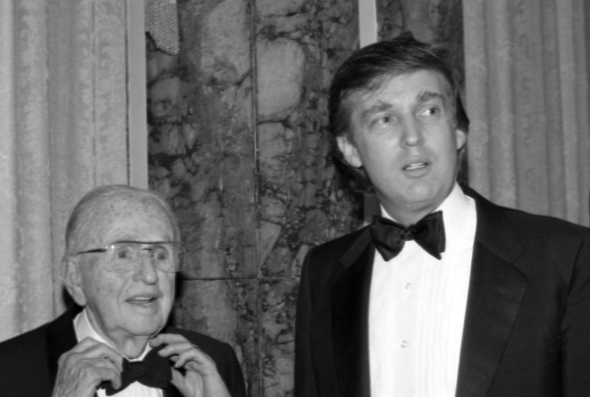 Businessman and future U.S. President Donald Trump and Dr. Norman Vincent Peale attend Peale's 90th birthday celebration. Peale is the author of "The Power of Positive Thinking." Waldorf Astoria Hotel in May 1988 in New York, New York. (Tom Gates/Getty Images)