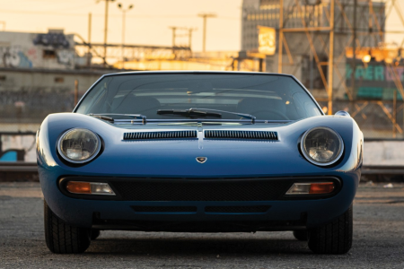 The 1971 Lamborghini Miura P400 SV by Bertone which is being sold by RM Sotheby's at the Petersen Automotive Museum Auction. (RM Sotheby's)