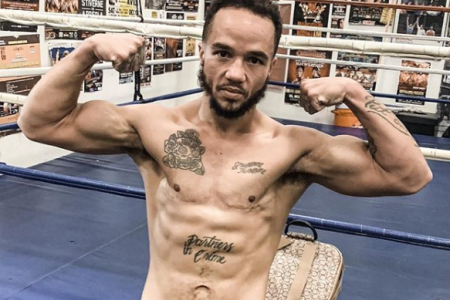 Patricio Manuel beat Hugo Aguilar for a win in his professional boxing debut. (Patricio Manuel/Instagram)