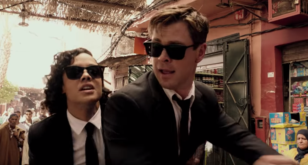 Tessa Thompson and Chris Hemsworth in the trailer for "Men in Black International." (Sony Pictures)
