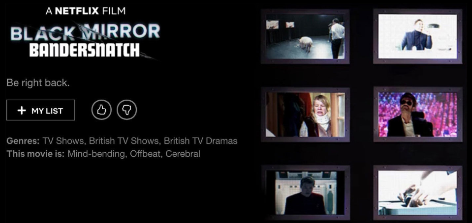 The title screen for "Bandersnatch."(Screenshot via Netflix)